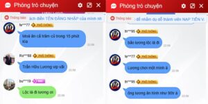 Anh em trong phòng chat chúc mừng và bàn về chiến thắng của Trần Hữu Lương