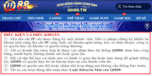 Điều khoản Qh88 quy định gian lận tại nhà cái có thể bị khoá tài khoản vĩnh viễn
