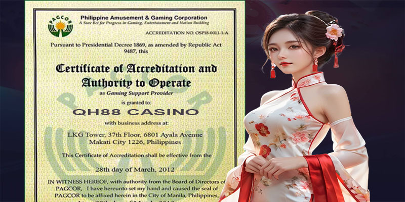 QH88 và giấy tờ hoạt động do PAGCOR cấp